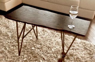 Shou Sugi Ban live edge table